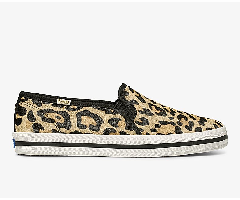 Keds Women's X Kate Spade New York Calf Hair Slip On Leopard Slip On Shoes - WN1943520